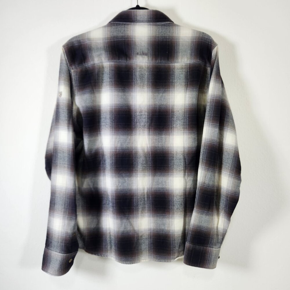 KUHL Law Flannel Shirt Men Size Medium Plaid Button Up Long Sleeve Inside Pocket - Picture 5 of 13